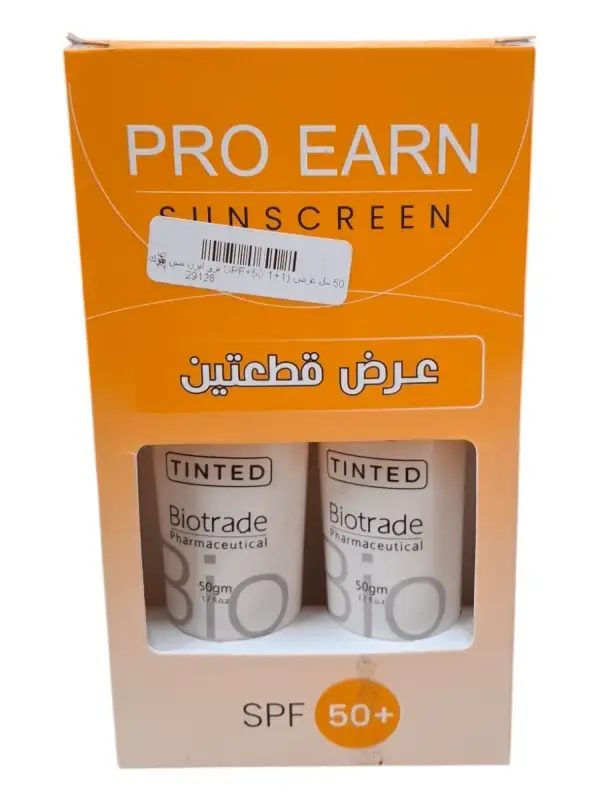 برو ايرن صن بلوك SPF+50 دراى تاتش جل اويل سكين تينتيد  50 مل عرض (1+1)