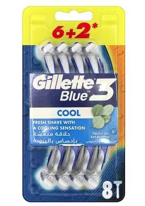 جيليت بلو ثرى كول علبة 8 ماكينة (6+2) ##